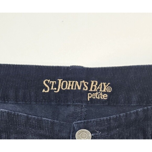 St. John's Bay Petite Stretch Corduroy Black Boot Cut Pants Size 10 P - Picture 2 of 6
